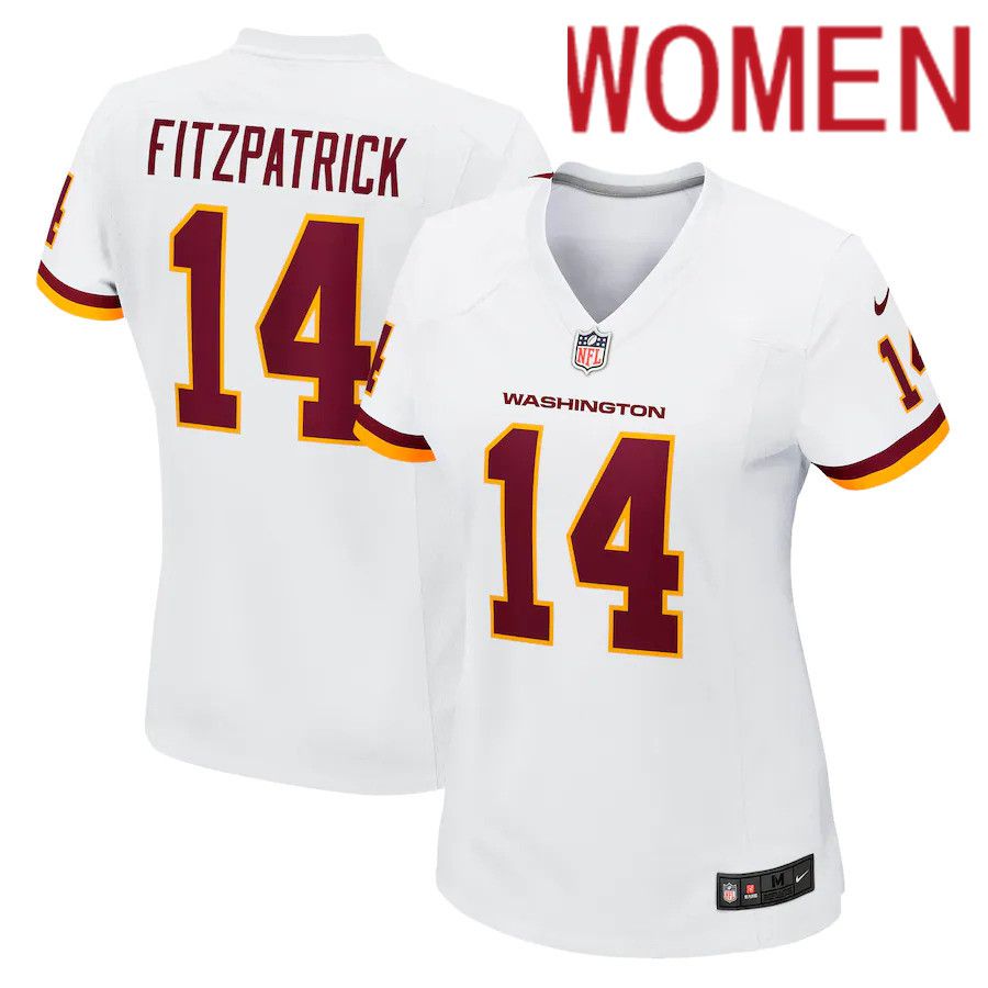 Women Washington Redskins 14 Ryan Fitzpatrick Nike White Game NFL Jersey